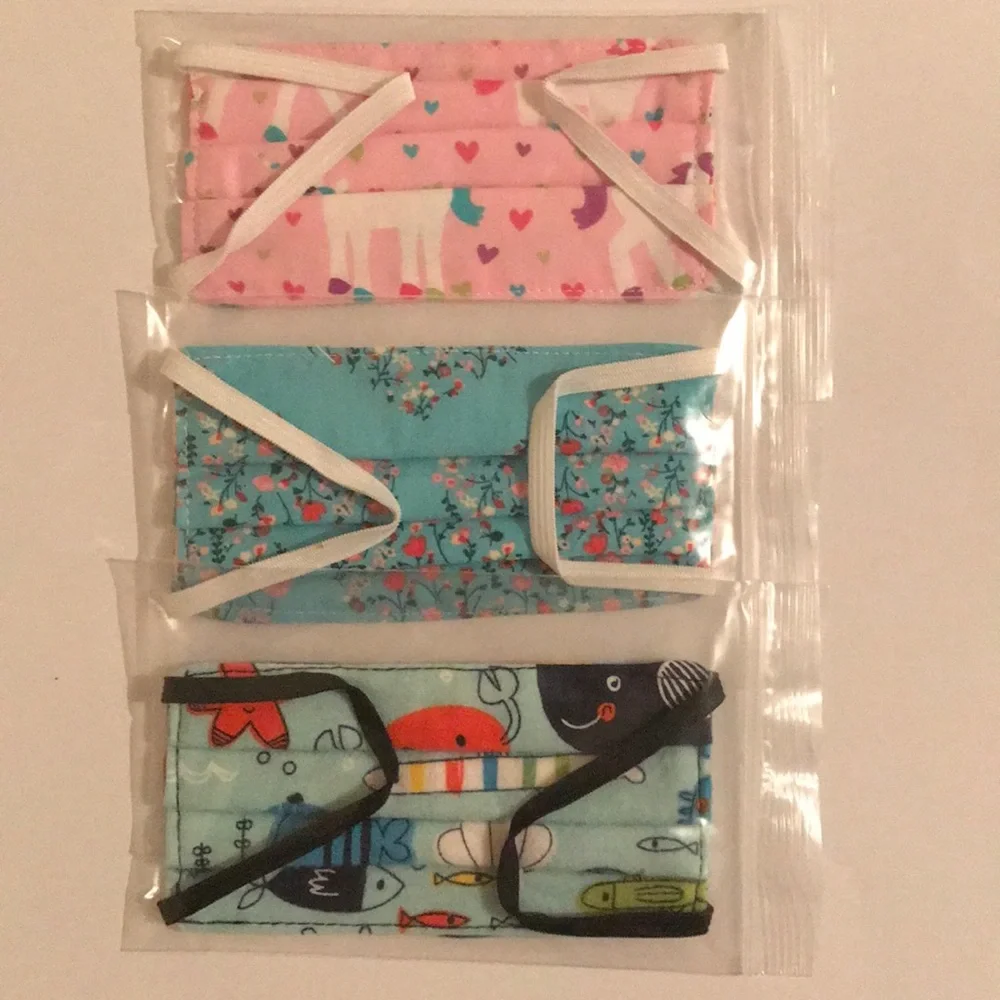 📚PACK of 3 USA GIRLS KIDS Masks